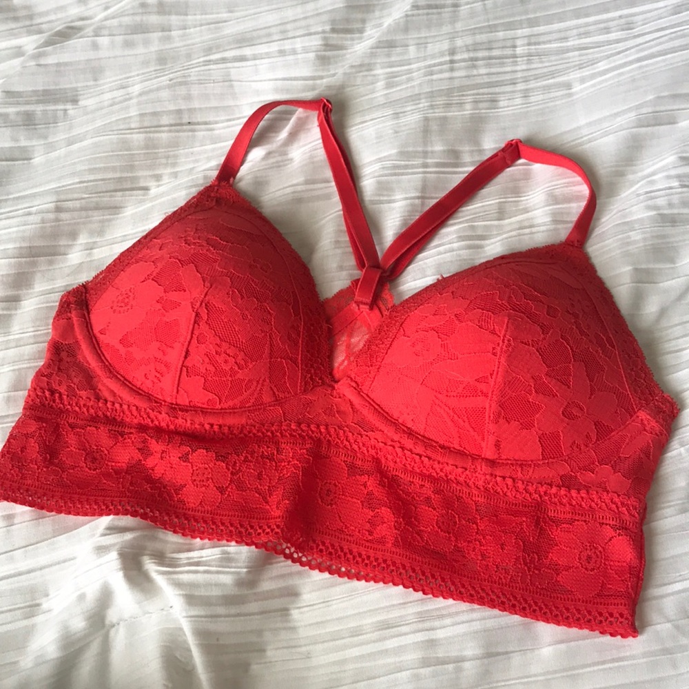 Victoria’s Secret Red Lace Bralette Small